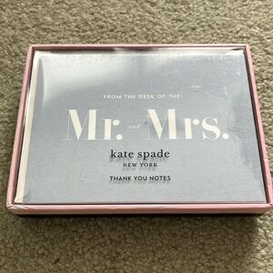 NWT Kate Spade Mr. & Mrs. Wedding Thank you cards